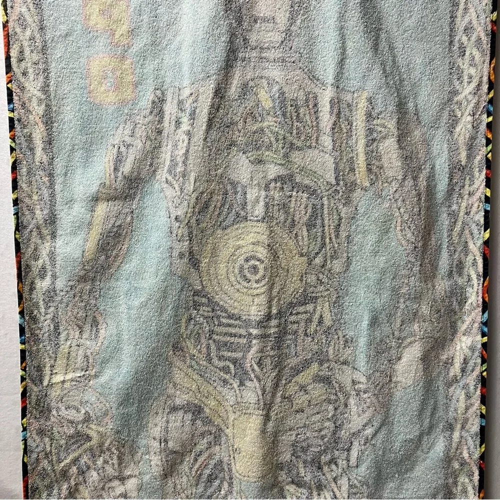 Vintage Star Wars C3P0 Beach Towel Wires Border #54122 100% Cotton 27” X 54”